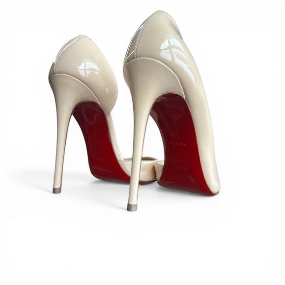 Christian Louboutin So Kate 120 Sz 38 5 - Nude Pointed Toe Red Heel - Box & Bag - Picture 10 of 16
